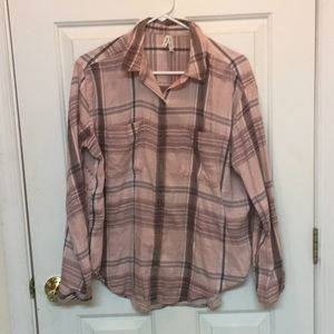 Mudd Pink Plaid button up shirt